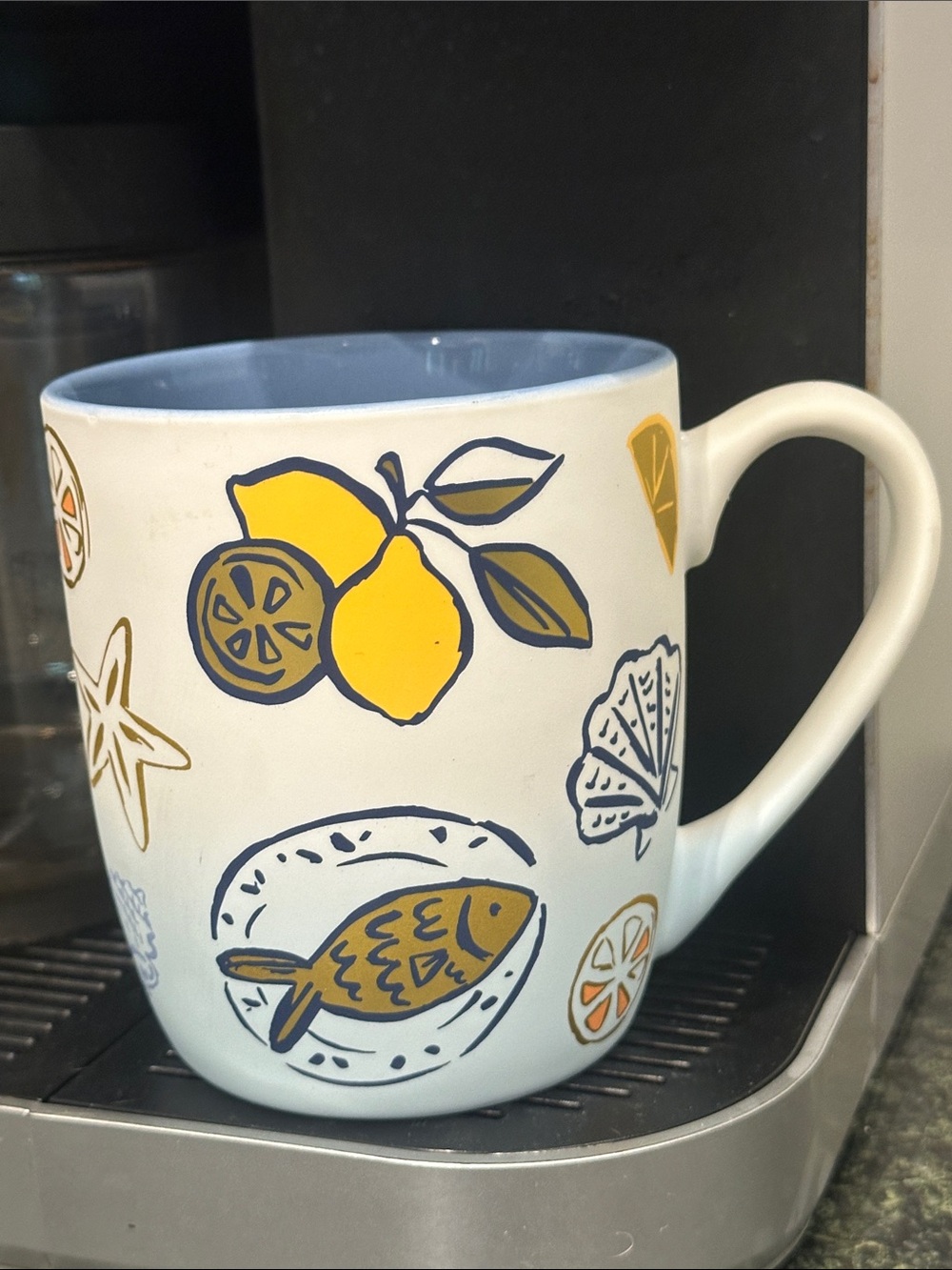 Luna and Sage lemon coastal ceramic coffee mug